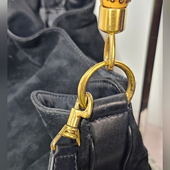 GUCCI BAMBOO LEATHER SUEDE CROSSBODY/SHOULDER BAG EUC - Picture 8 of 16